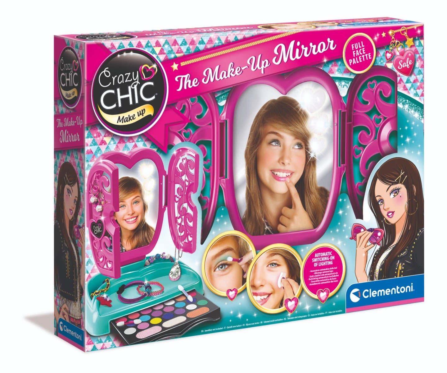 Set Make-up Clementoni Crazy Chic cu Oglindă
