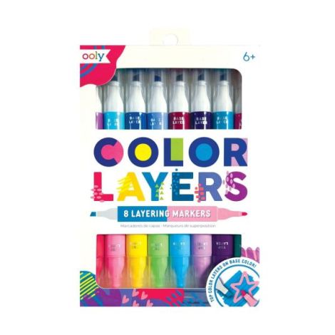 Ooly Color Layers - Carioci duble, 8 culori