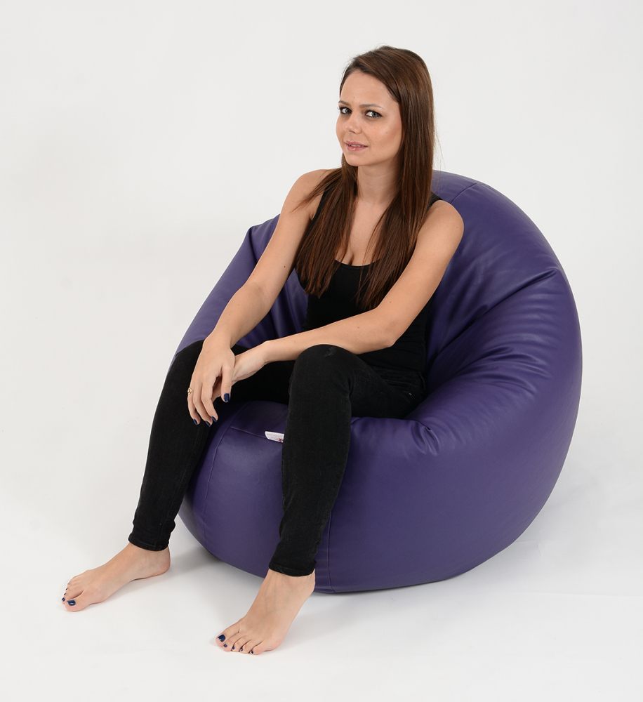Fotoliu Beanbag Relaxo XL Pufrelax, Indigo - imagine 2