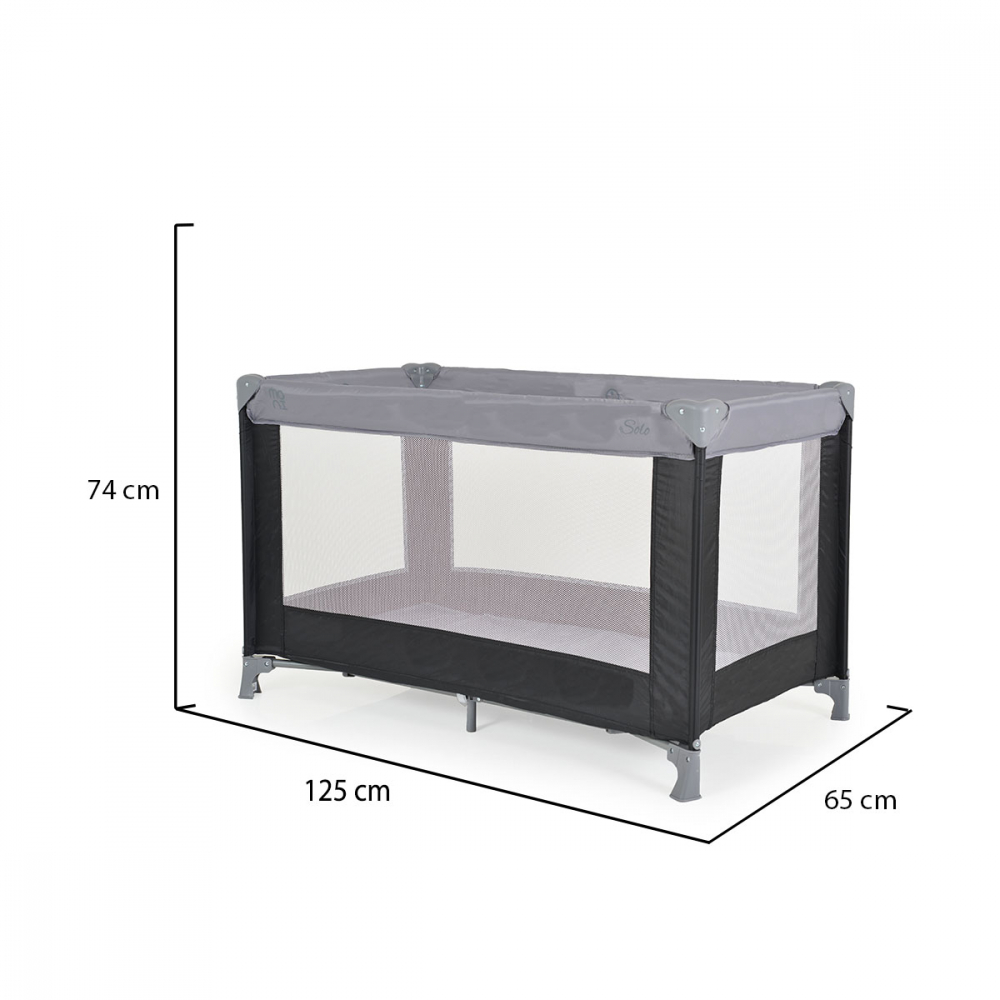 Patut Pliabil Moni Solo Grey cu Saltea - imagine 4