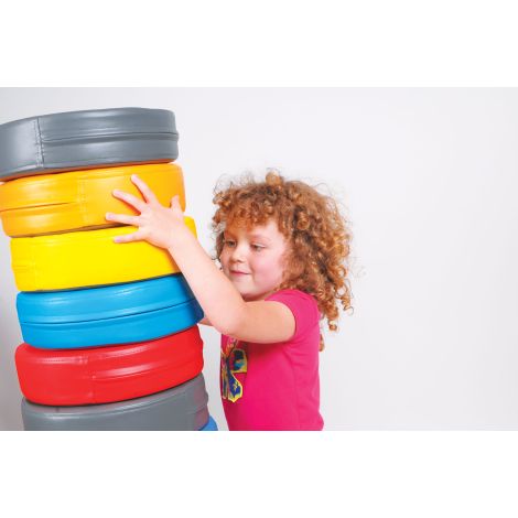 Perna Rotundă Moje Bambino Gri, Bază Antiderapantă - imagine 2