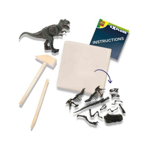 Set Dino 2in1 T-Rex Ses Creative - Excavare - imagine 2