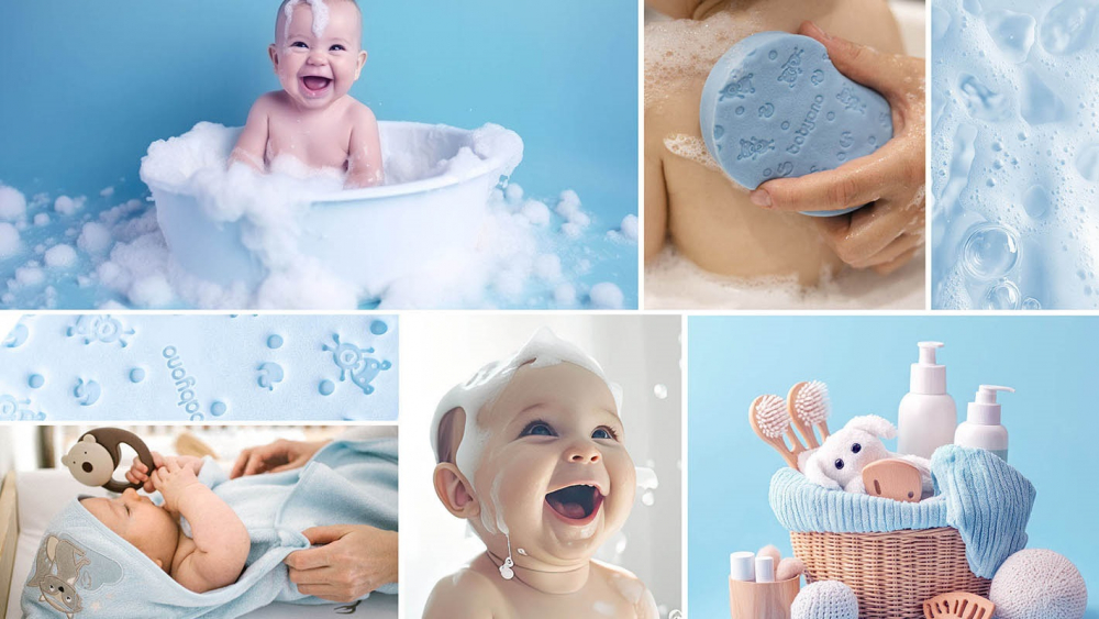 Burete baie Babyono Albastru pentru copii