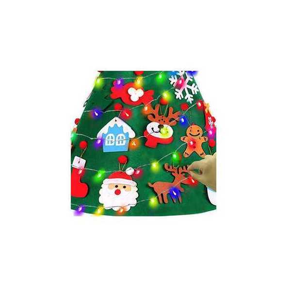 Brad Fetru Bambinice 3D cu LED, 18 Decoratiuni - imagine 7