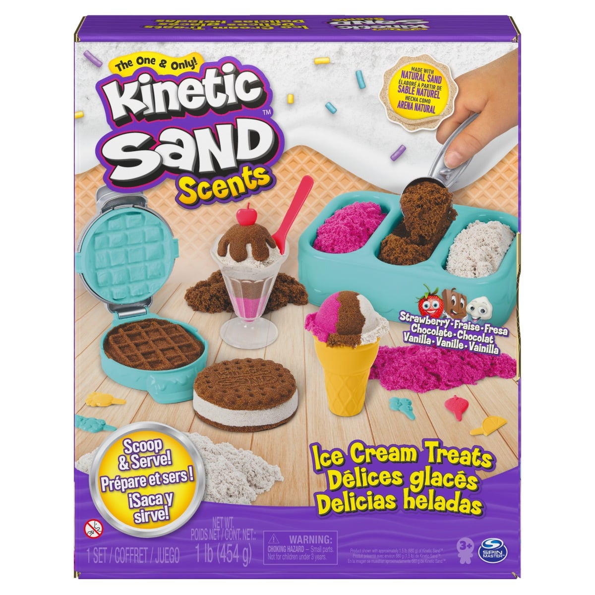 Set Kinetic Sand Ice Cream Treats, Joc Modelare Creativ