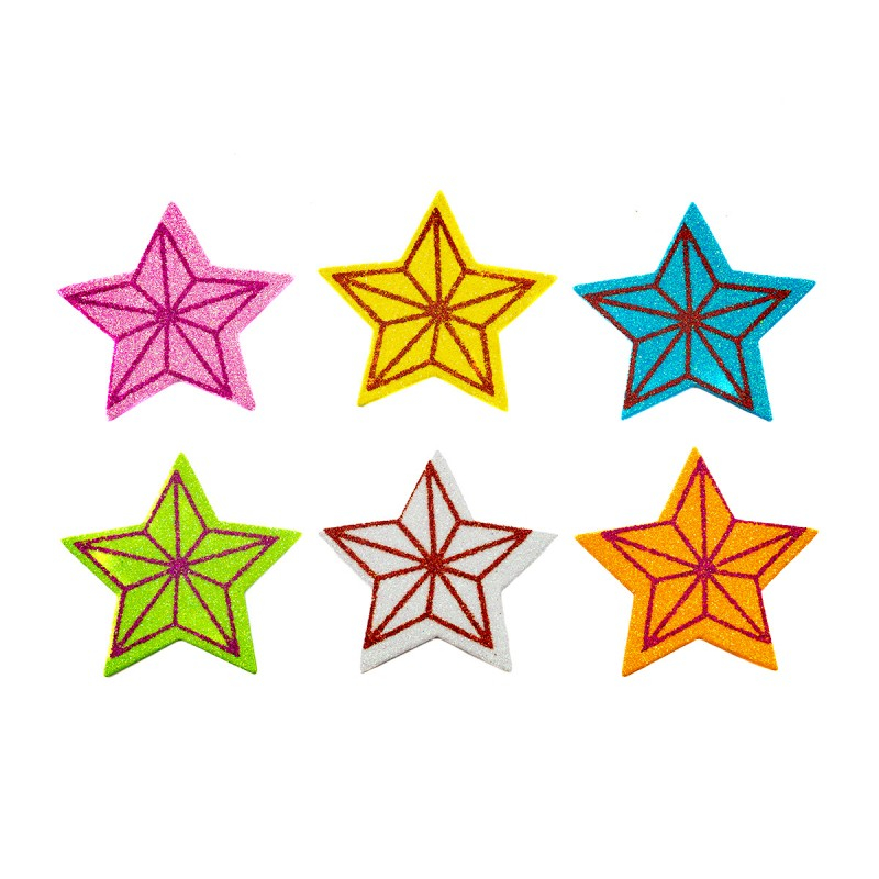 Set 6 Stele Sclipici ColorArt | Decor Craciun