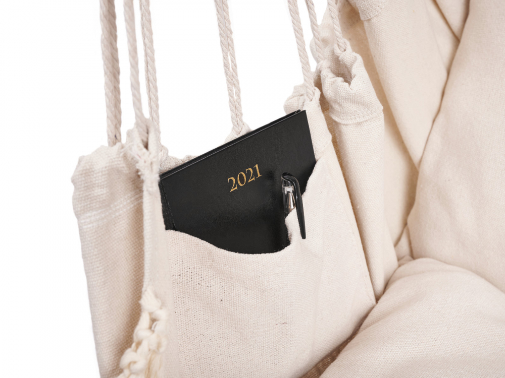 Hamac Brazil Beige Ikonka, 130x100cm - imagine 6