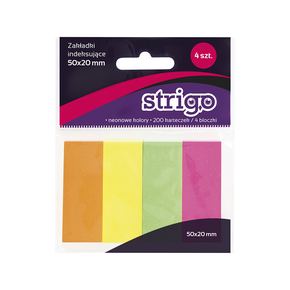 Notițe Adezive Strigo Neon 4 Paduri