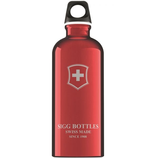 Bidon Sigg Swiss Emblem Red 0.6L Aluminiu