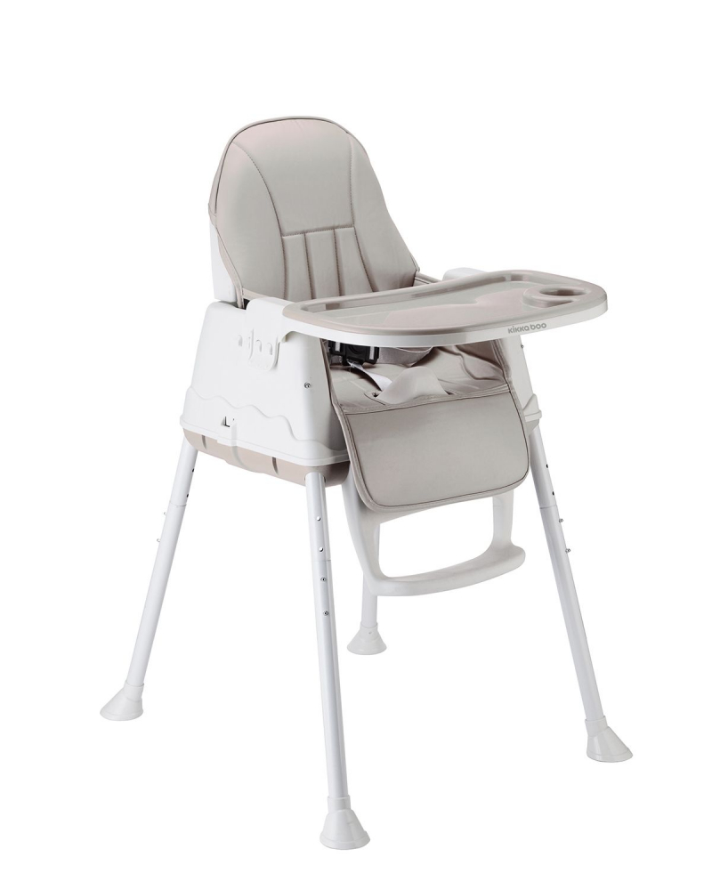 Scaun Masa KikkaBoo 3in1 Creamy Grey, Ergonomic