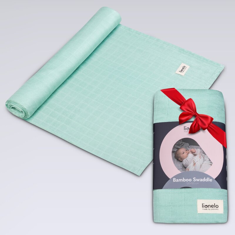 Muselina Bambus Lionelo 120x120 cm, Verde - imagine 5