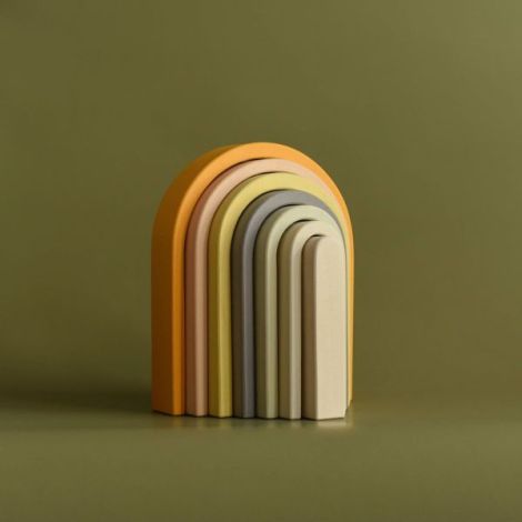 Curcubeu Lemn Minmimcph | Jucarie Educativa Pastel
