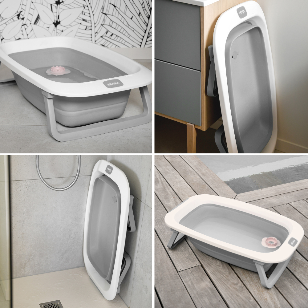 Cădiță Pliabilă Beaba Eazy Pop Velvet Grey, Siguranță și Confort - imagine 3