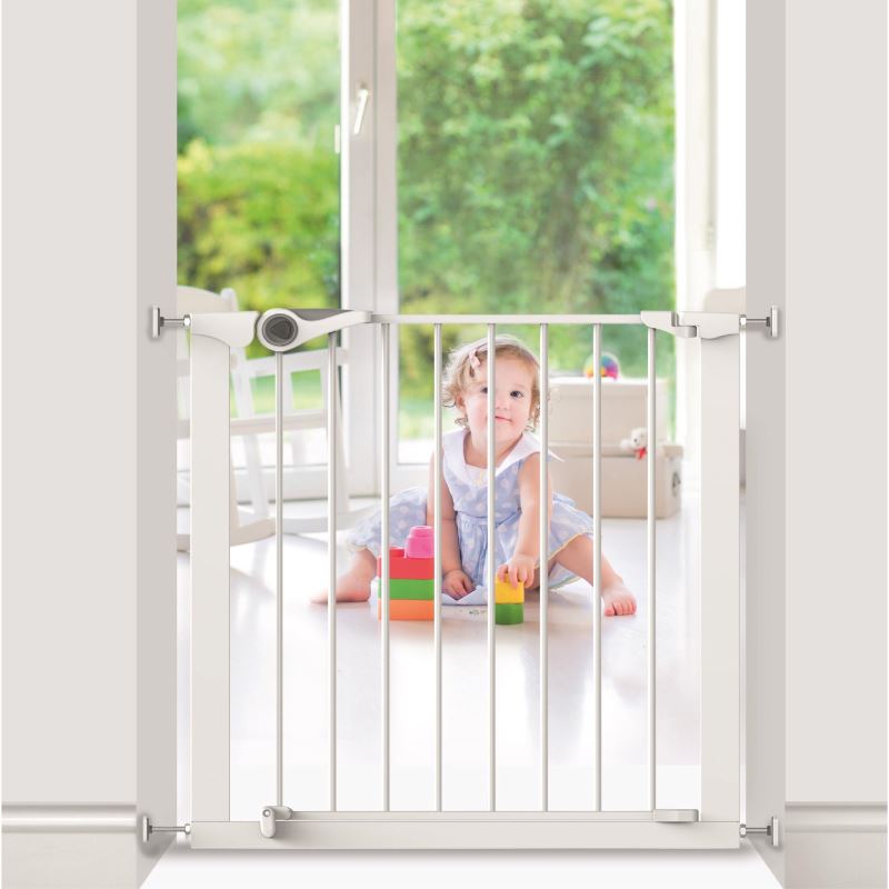 Poartă Siguranță Noma Easy Fit, Metal Alb, 75-82 cm - imagine 3
