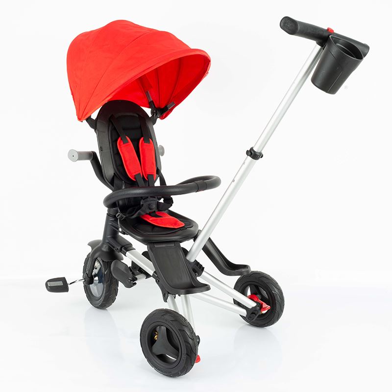 Tricicleta Qplay Nova Rosu Ultrapliabila, Aluminiu - imagine 2