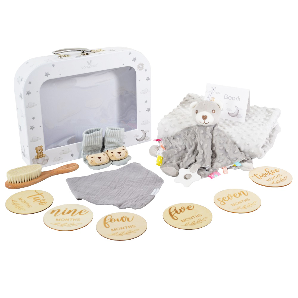 Set Cadou 6in1 Cangaroo Bearly Gri pentru Nou Nascut - imagine 3