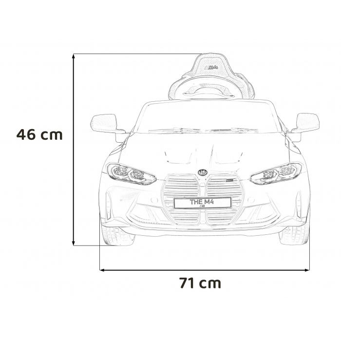 Masinuta Electrica BMW M4 Alb 70W cu Telecomanda - imagine 5
