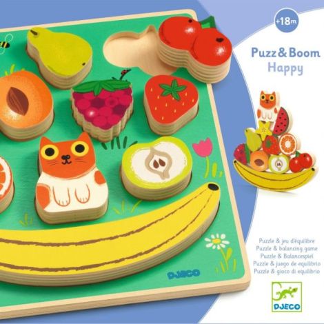Puzzle Fructe Djeco - Joc Echilibru Lemn - imagine 5