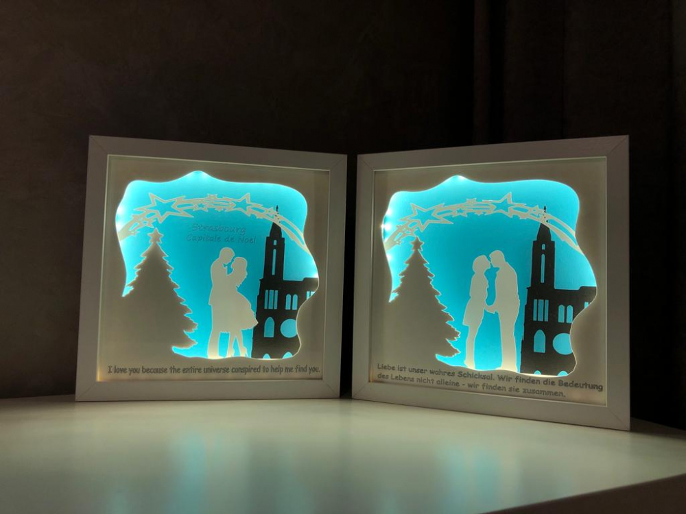 Tablou Luminos Indragostiti 021 Craciun | Noorhandmadeatelier - imagine 2