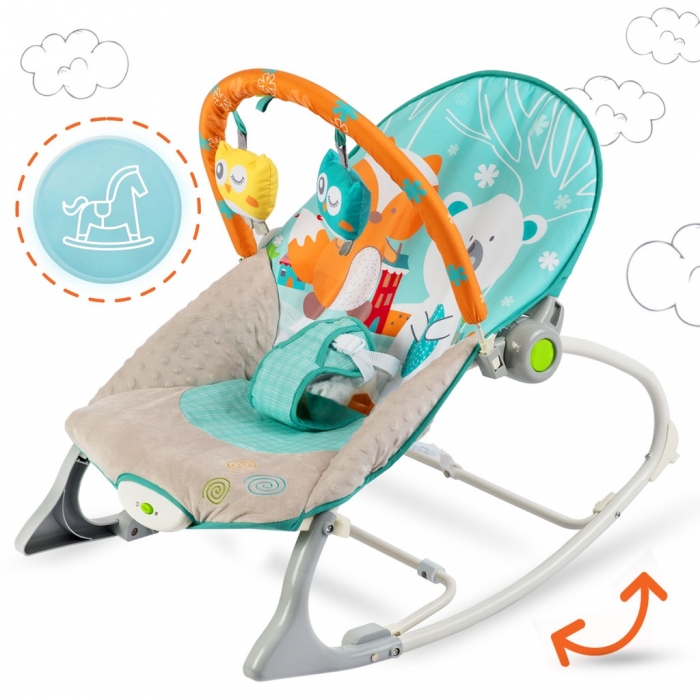 Balansoar Calmant Ricokids cu Vibrații, Turcoaz