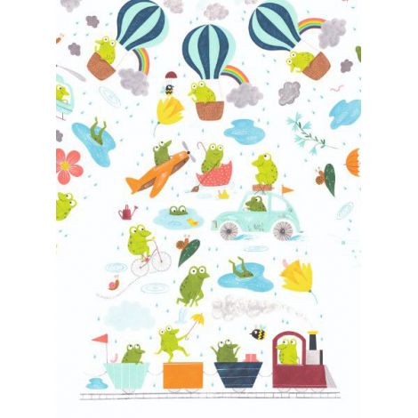 Umbrelă Djeco Broscuțe Colorată 70cm - imagine 2