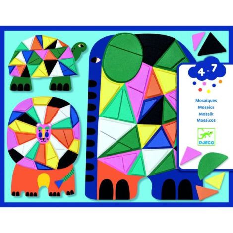Set Mozaic Animale Djeco - Creativitate 4-7 Ani - imagine 2