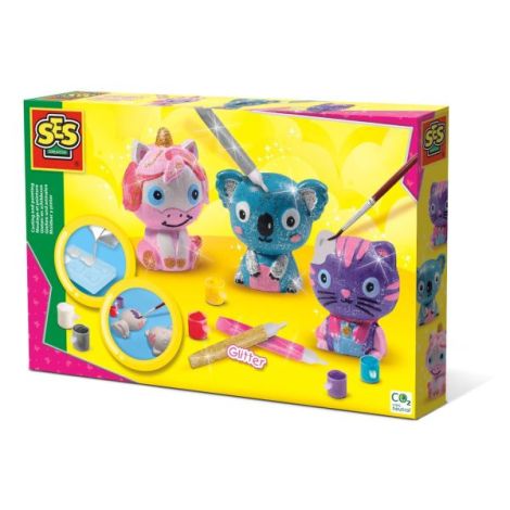 Set Animale cu Glitter Ses Creative | Creativitate