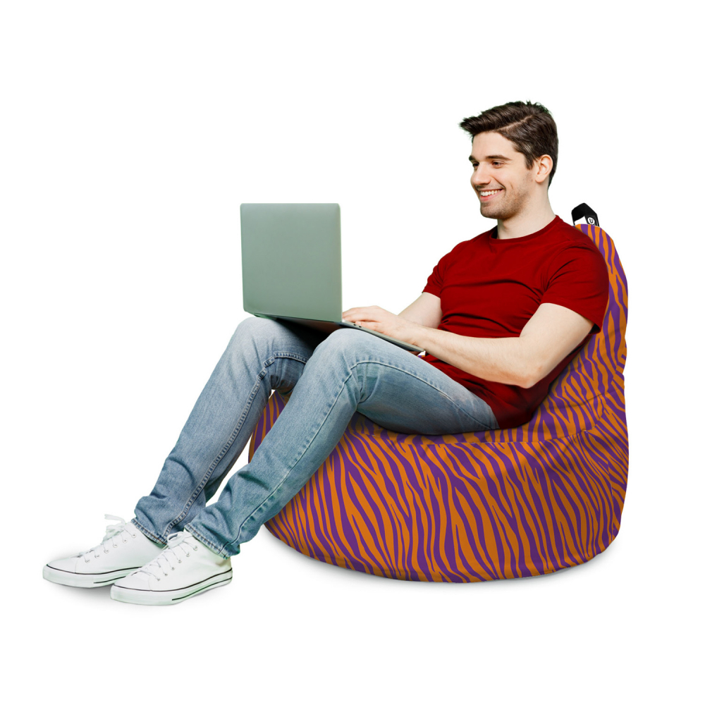 Fotoliu Puf Updeco Zebra Purple - Confort Extra - imagine 4