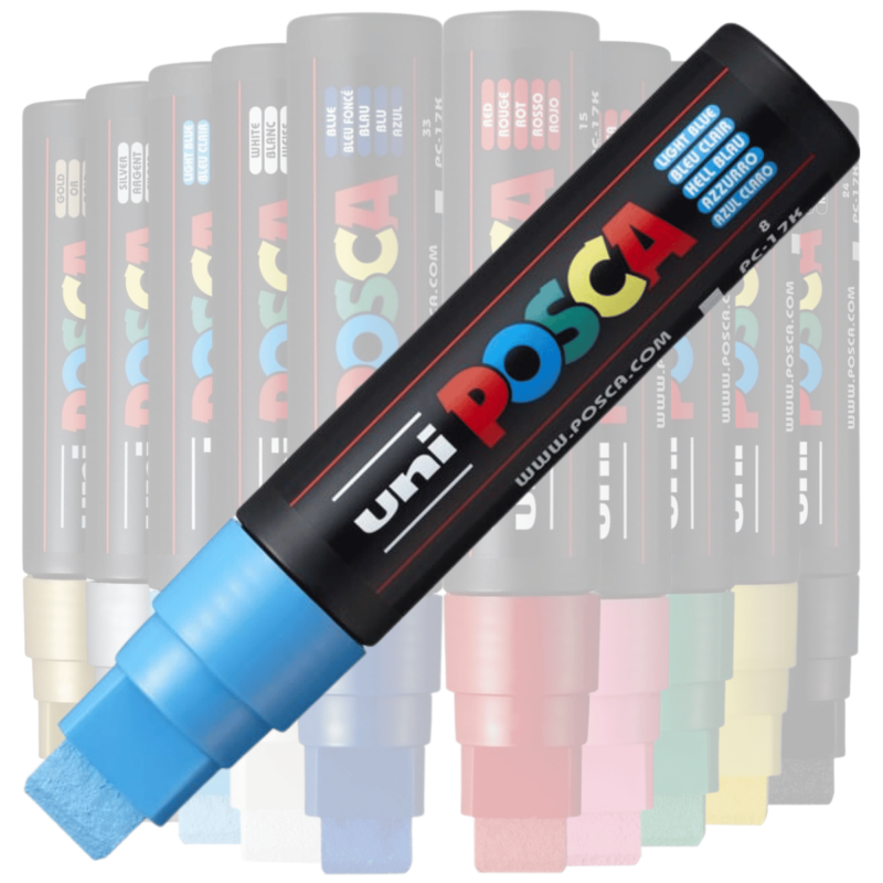 Marker Posca PC-17K 15mm Albastru Deschis