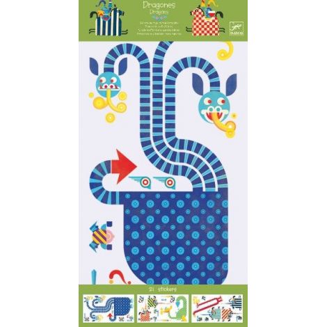 Abțibilduri de perete Djeco Dragoni Decorativi