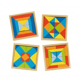 Set 4 Puzzle Lumea Formelor Goki - Joc Lemn Educativ - imagine 2