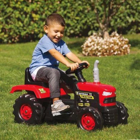 Tractor cu pedale Dolu, rezistent, claxon - imagine 5