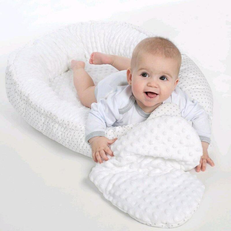 Set 3 piese New Baby Luxury Baby Nest Minky Bears Pink - imagine 6