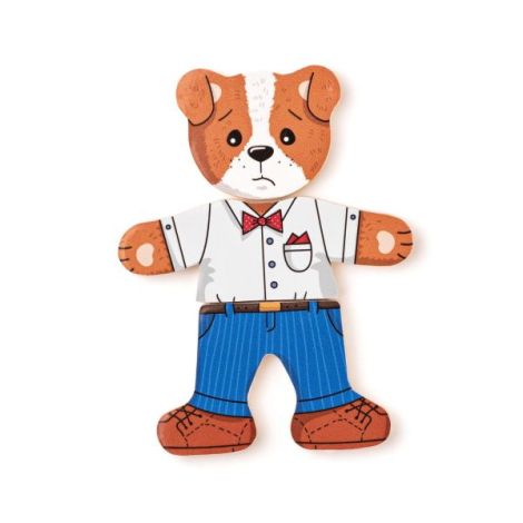 Puzzle lemn Imbraca Catelul Woodyland - Educativ - imagine 4