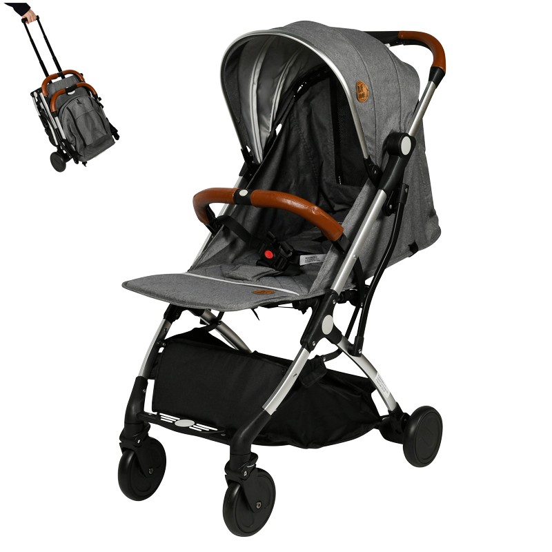 Carucior Sport Buf Boof S-16 Gri, Pliabil 180° - imagine 3