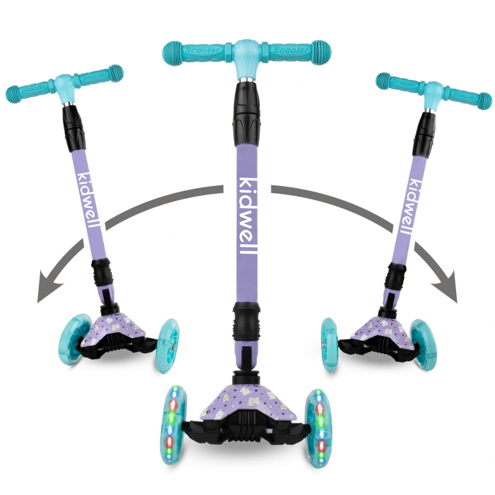 Trotineta Kidwell Vento Kitty Pliabilă cu LED - imagine 8