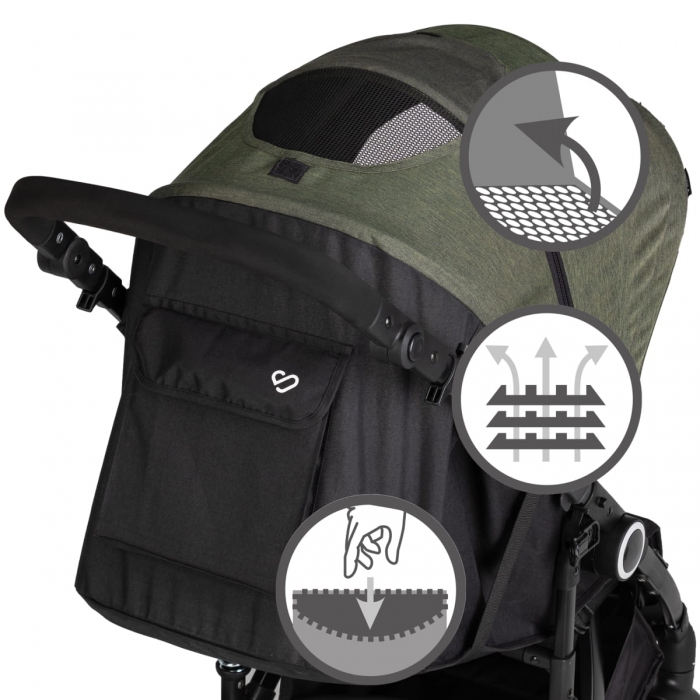 Carucior Sport Kidwell Carell Khaki, 3 in 1 - imagine 8