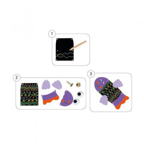 Djeco Set Razuit Animale Amuzante | Creativ 3-6 Ani - imagine 3