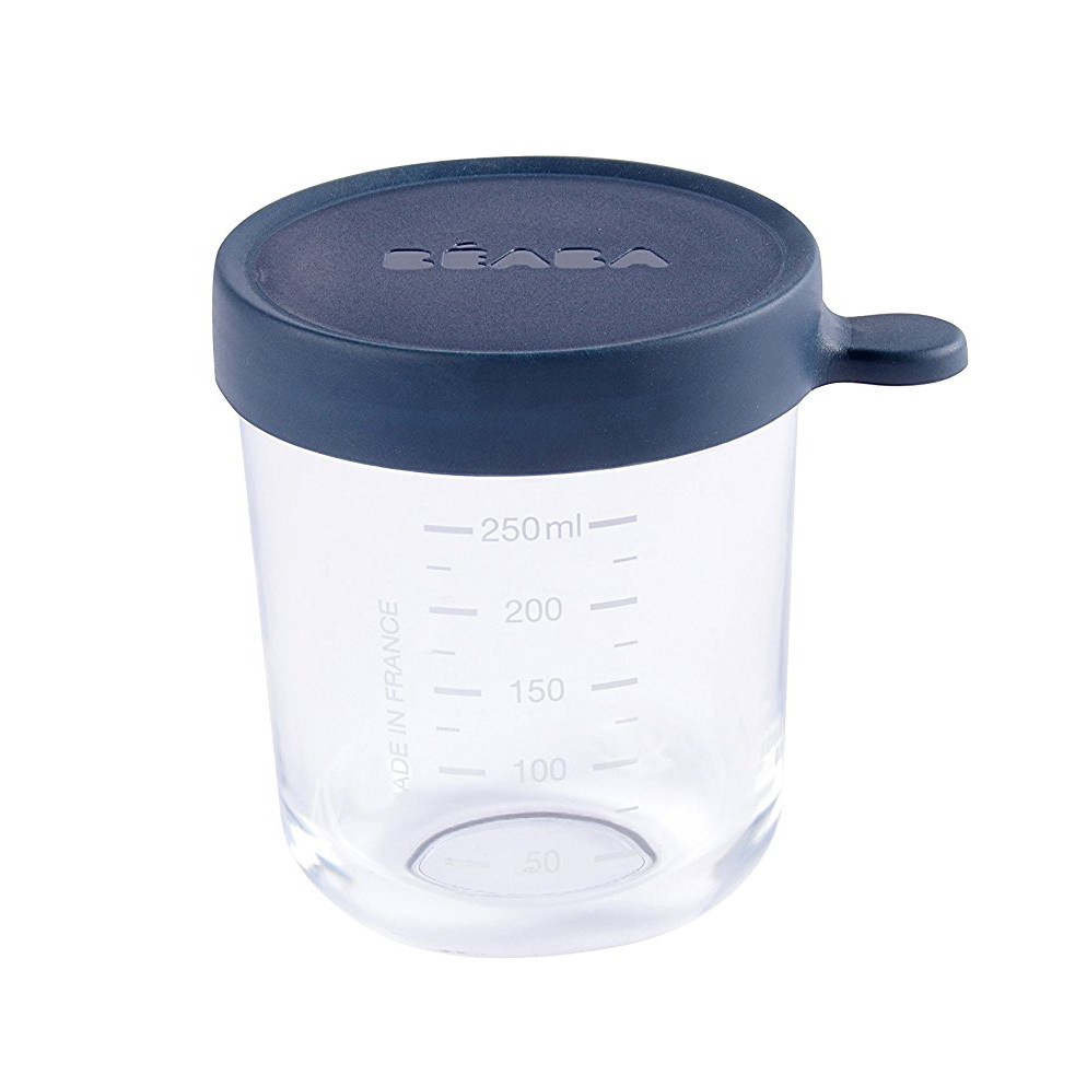 Set 2 recipiente sticlă Beaba, 150 și 250 ml, Bleu