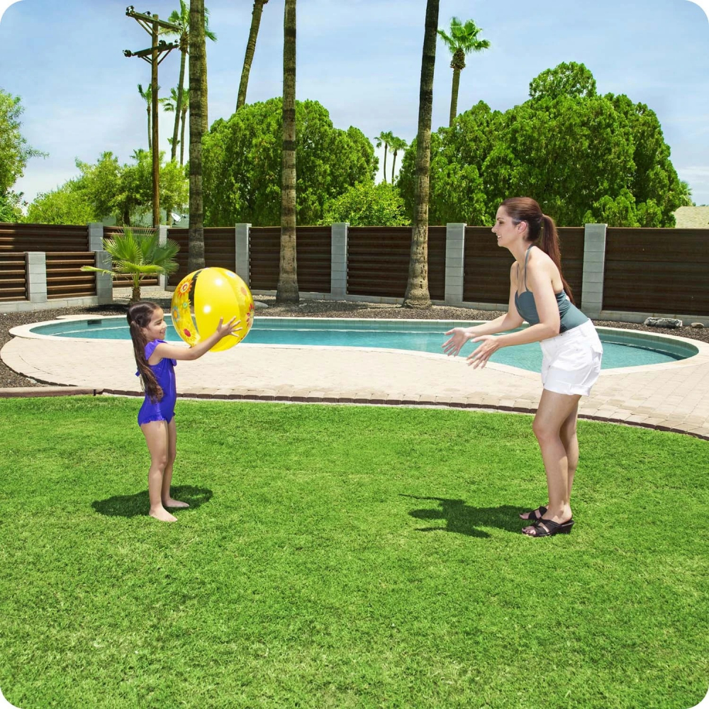 Minge Plaja Bestway 51 cm Galben, Gonflabila - imagine 2