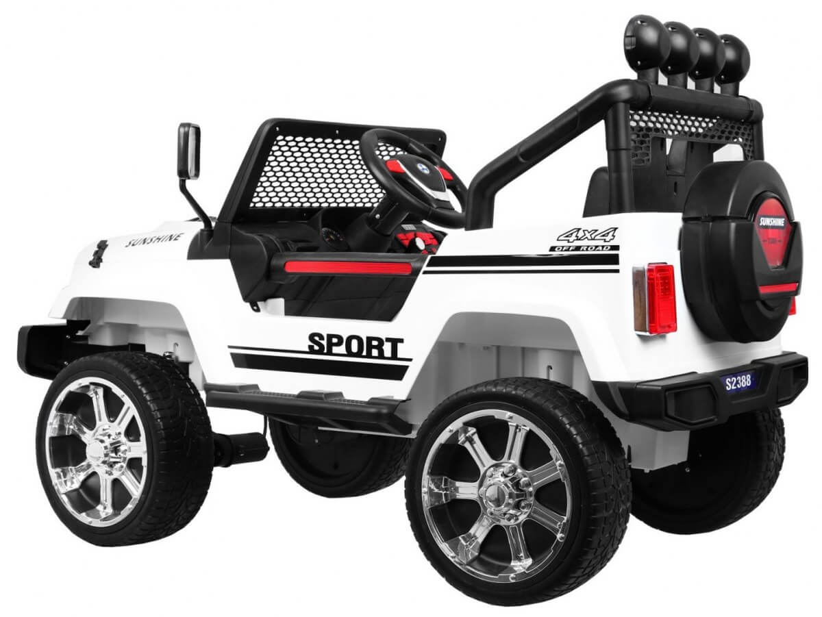 Masinuta Electrica 4x4 Raptor S2388 Alba | Autokids - imagine 6