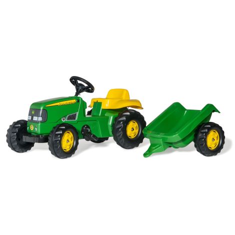 Tractor John Deere cu Remorca Rolly Toys pentru Copii