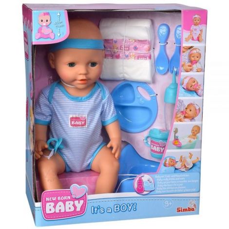 Păpușă Simba Baby Doll 43cm Accesorii Albastru - imagine 12