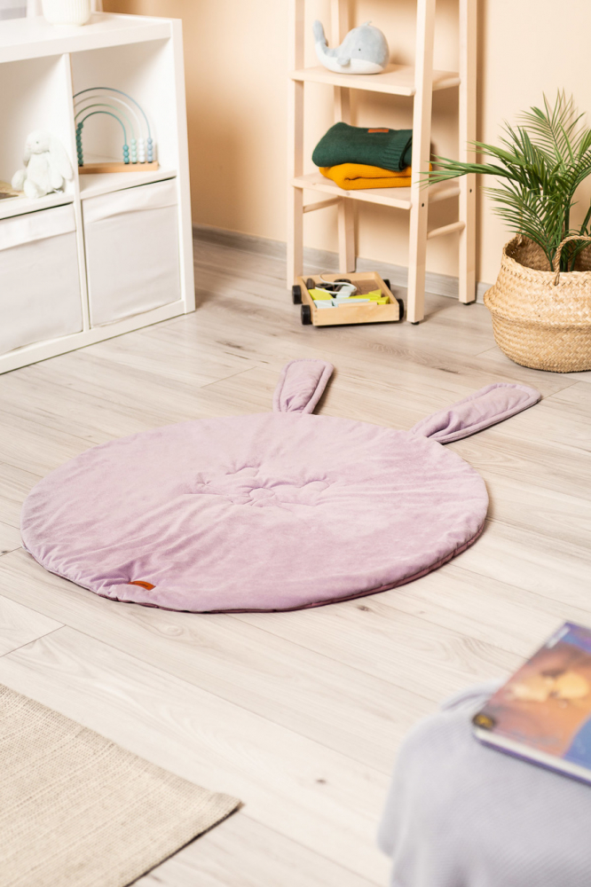 Covor Catifea Sensillo Velvet Bunny Pink 90cm - imagine 7