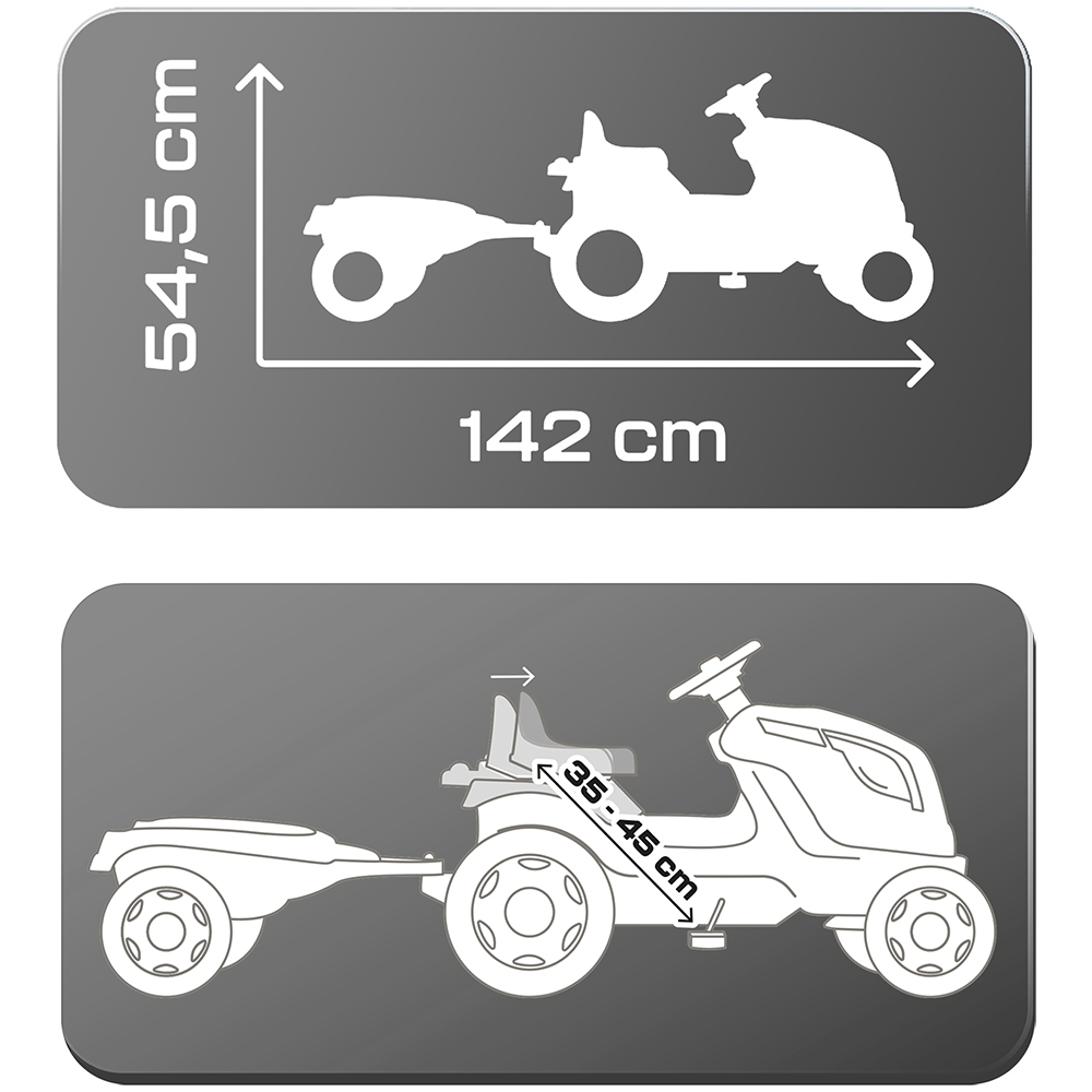 Tractor cu pedale Smoby Farmer XL și remorcă - imagine 2