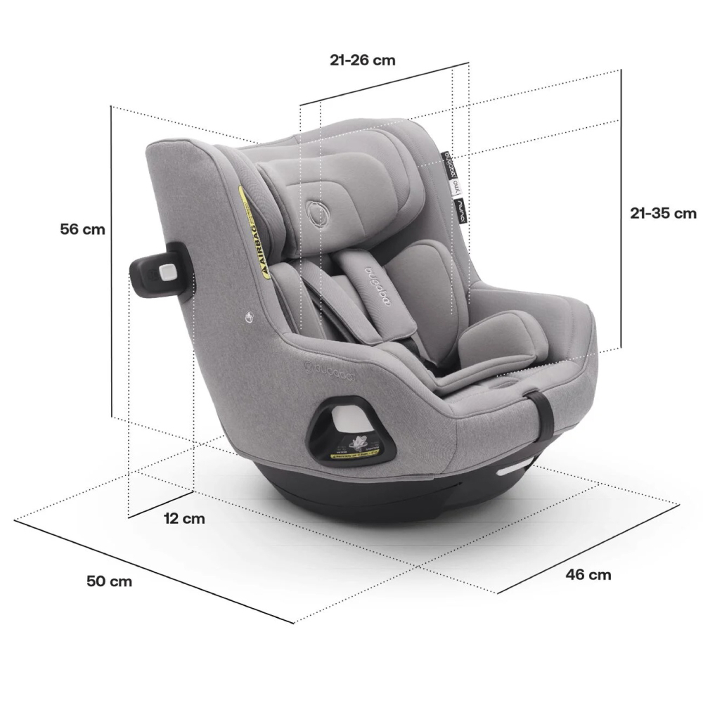 Scaun Auto Rotativ Bugaboo Owl Grey, i-Size - imagine 3