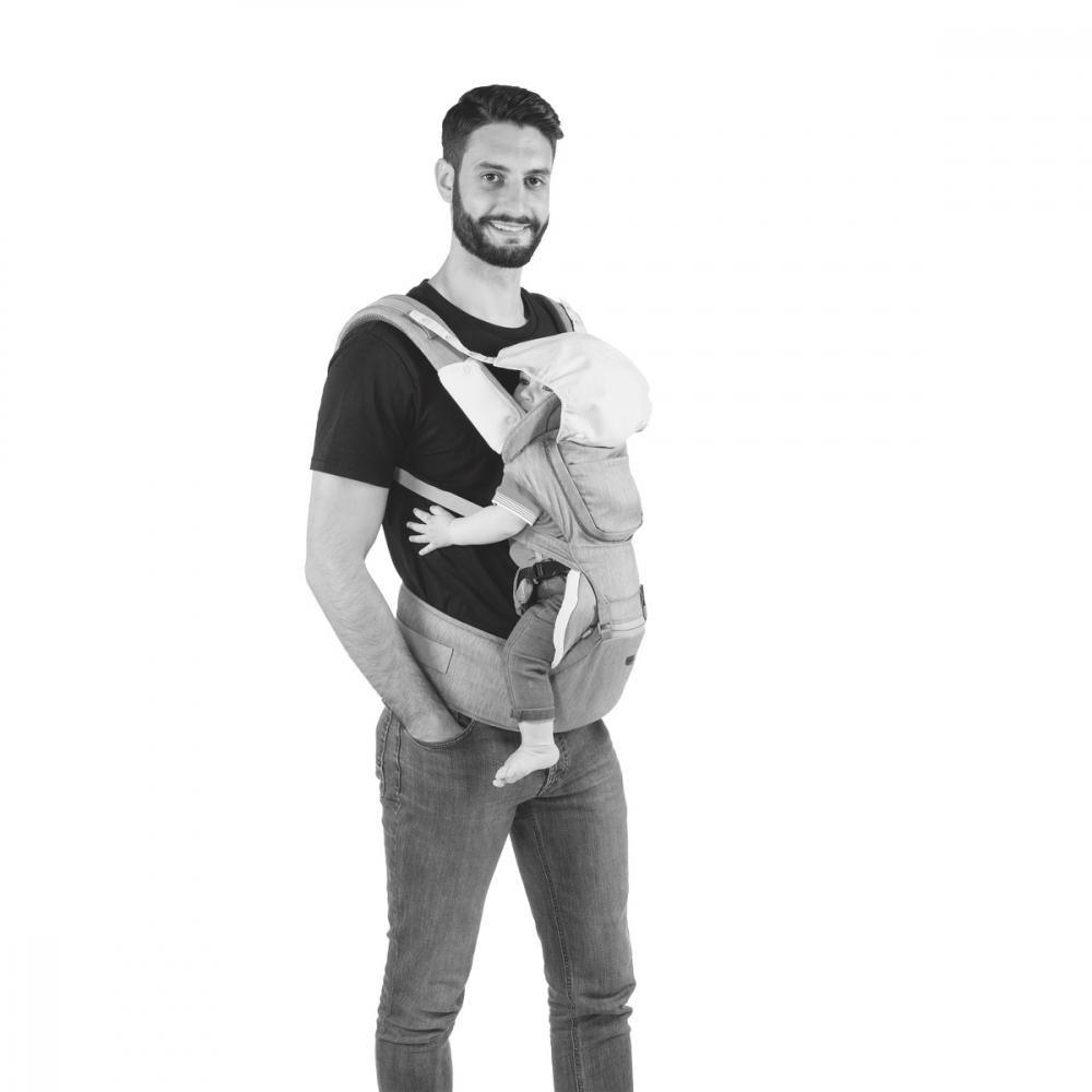 Marsupiu Chicco Hip Seat Denim, Ergonomic, 0 luni+ - imagine 7