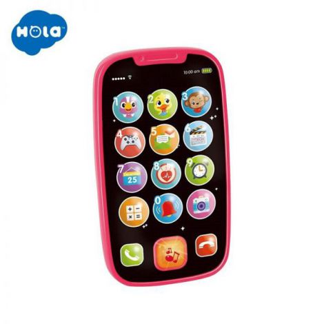 Hola Telefon Smart Roz cu Muzică și Sunete Animale - imagine 7