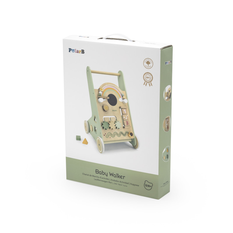 Antemergator PolarB Viga Montessori - Verde - imagine 3