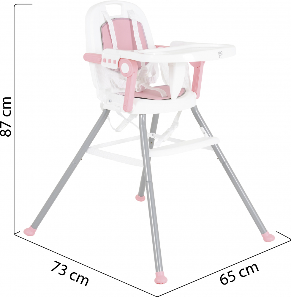 Scaun de masa 2in1 Moni Amaretti Pink, Transformabil - imagine 2